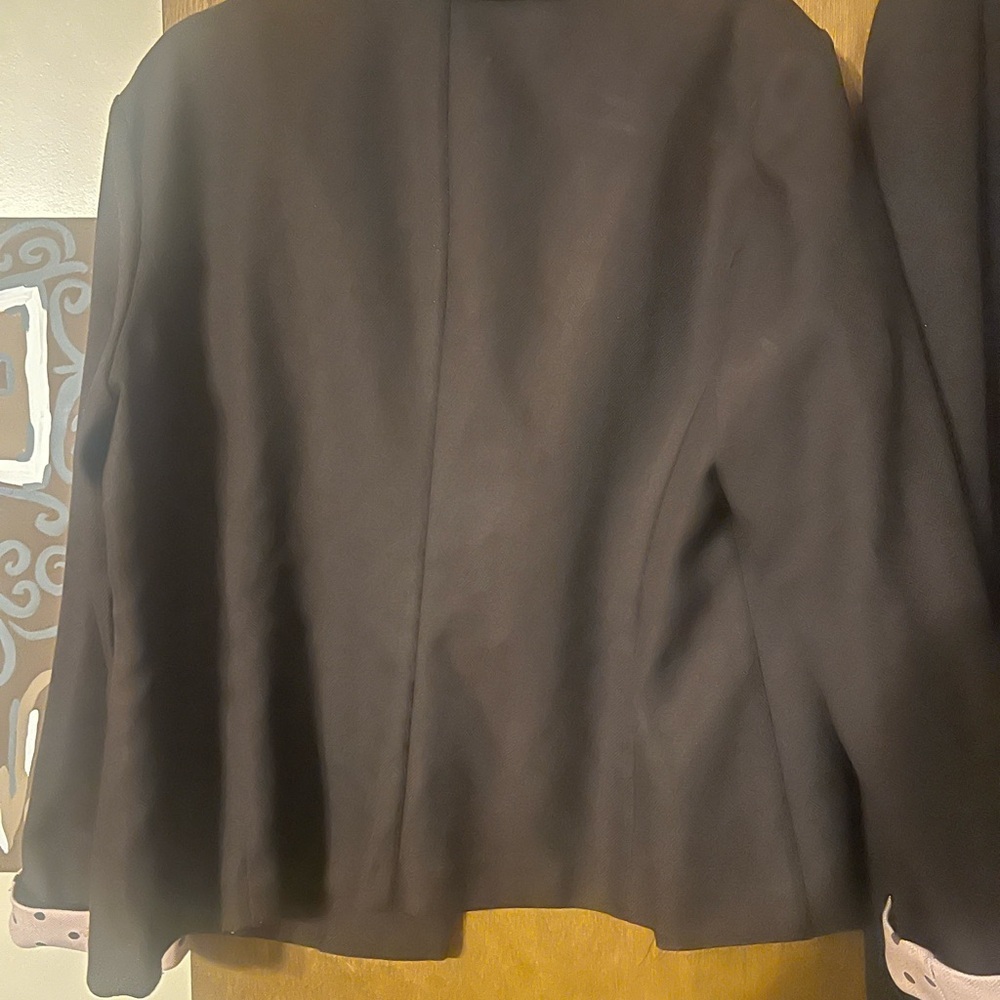 Perceptions Brown Pantsuit with Pink Accents - Picture 5 of 6